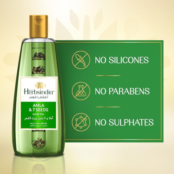 Herbs India Amla & 7 Seeds Hair Oil – 280 Ml